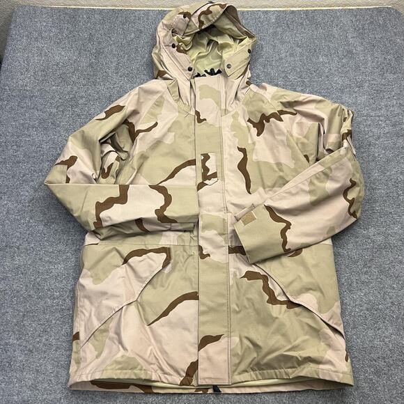 Parka Cold Weather Jacket Mens Large Long Camo ECWCS Goretex Hooded Military - Picture 1 of 8